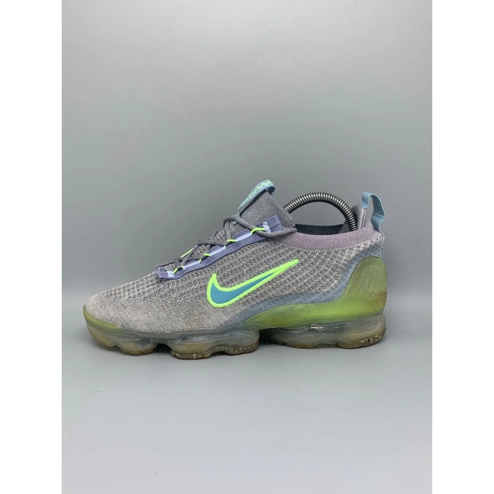 Nike Air Vapormax 2021‎ FK Grey Lime Running Shoes DB1550-003 Women's Sz 8.5
